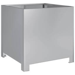 Berkfield Home Garden Planters 2 pcs 40x40x40 cm Galvanised Steel in Silver - Size: 40 x 40 x 40 cm - thumbnail 8
