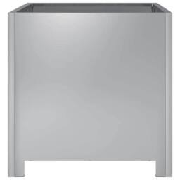 Berkfield Home Garden Planters 2 pcs 40x40x40 cm Galvanised Steel in Silver - Size: 40 x 40 x 40 cm - thumbnail 7