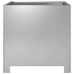 Berkfield Home Garden Planters 2 pcs 40x40x40 cm Galvanised Steel in Silver - Size: 40 x 40 x 40 cm - thumbnail 6