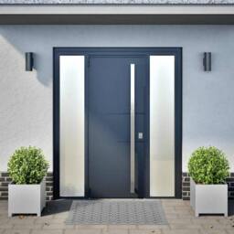Berkfield Home Garden Planters 2 pcs 40x40x40 cm Galvanised Steel in Silver - Size: 40 x 40 x 40 cm - thumbnail 1