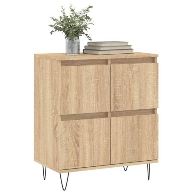 Berkfield Home Sideboard Sonoma Oak 60x35x70 cm Engineered Wood in Light Brown - Size: 60 x 35 x 70 cm - image 1