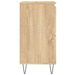Berkfield Home Sideboard Sonoma Oak 60x35x70 cm Engineered Wood in Light Brown - Size: 60 x 35 x 70 cm - thumbnail 7