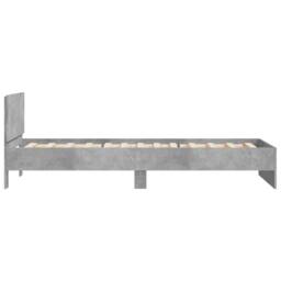 Berkfield Home Bed Frame without Mattress with Headboard Concrete Grey 100x200 cm - thumbnail 6