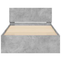 Berkfield Home Bed Frame without Mattress with Headboard Concrete Grey 100x200 cm - thumbnail 5