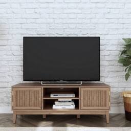 Lemon Pavilion Furniture Bordeaux TV Unit - MDF - L39.4 x W128.2 x H48.5 cm - Oak in Brown - Size: 1 Pack - thumbnail 3