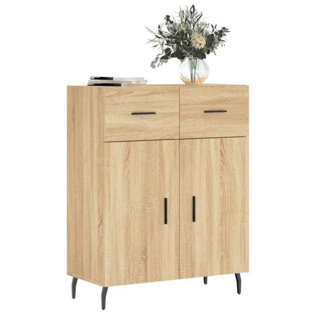 Berkfield Home Sideboard Sonoma Oak 69.5x34x90 cm Engineered Wood in Brown - image 1