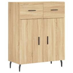 Berkfield Home Sideboard Sonoma Oak 69.5x34x90 cm Engineered Wood in Brown - thumbnail 3
