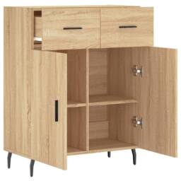 Berkfield Home Sideboard Sonoma Oak 69.5x34x90 cm Engineered Wood in Brown - thumbnail 5