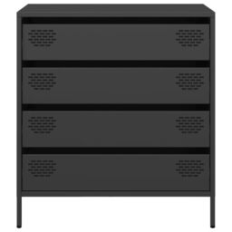 Berkfield Home Sideboard¬†Black 68x39x73.5 cm Cold-rolled Steel in Black - thumbnail 5