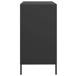 Berkfield Home Sideboard¬†Black 68x39x73.5 cm Cold-rolled Steel in Black - thumbnail 6