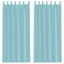 Berkfield Home Voile Curtains with Loops 2 pcs Turquoise 140x245 cm