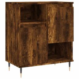 Berkfield Home Sideboard Smoked Oak 60x35x70 cm Engineered Wood in Brown - Size: 60 x 35 x 70 cm - thumbnail 1