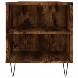 Berkfield Home Coffee Table Smoked Oak 102x44.5x50 cm Engineered Wood in Brown - thumbnail 7