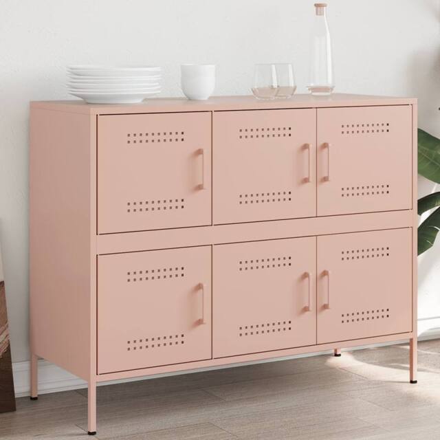 Berkfield Home Sideboard Pink 100.5x39x79 cm Steel - image 1