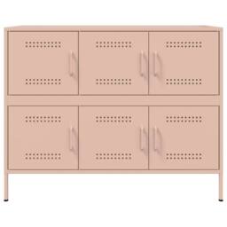 Berkfield Home Sideboard Pink 100.5x39x79 cm Steel - thumbnail 6