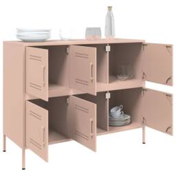 Berkfield Home Sideboard Pink 100.5x39x79 cm Steel - thumbnail 5