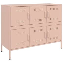 Berkfield Home Sideboard Pink 100.5x39x79 cm Steel - thumbnail 2
