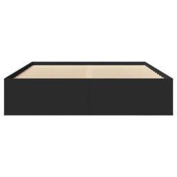 Berkfield Home Bed Frame without Mattress Black 150x200 cm King Size Engineered Wood - thumbnail 5