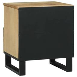 Berkfield Home Modern Bedside Cabinet - 40 x 33 x 46 cm, Solid Mango Wood in Brown - Size: 40 x 33 x 46 cm - thumbnail 5