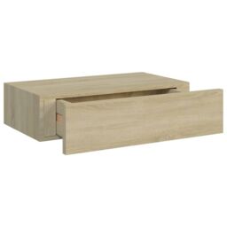 Berkfield Home Wall-mounted Drawer Shelf Oak 40x23.5x10cm MDF in Brown - Size: 40x23.5x10 cm - thumbnail 6