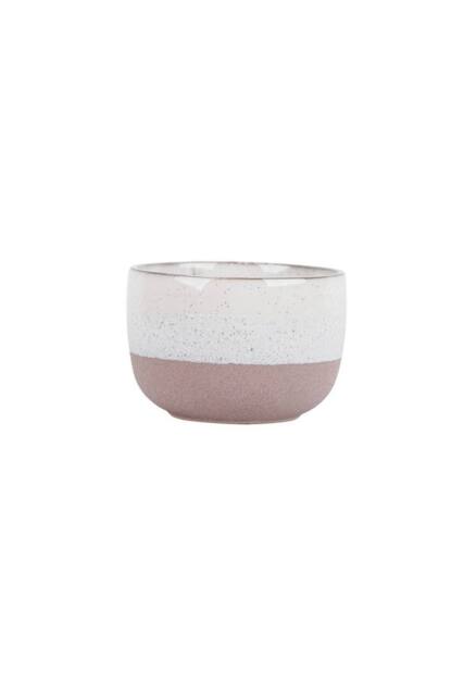 KDMD Hortus Pink & White Stoneware Pot 12cm H x 17cm Dia - image 1