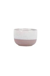 KDMD Hortus Pink & White Stoneware Pot 12cm H x 17cm Dia - thumbnail 6