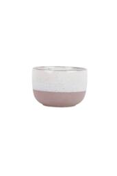 KDMD Hortus Pink & White Stoneware Pot 12cm H x 17cm Dia - thumbnail 7
