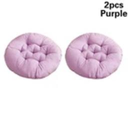 Havendro 2X Purple Round Chair Seat Pad Cushions Dining Garden Patio Pillow - thumbnail 1