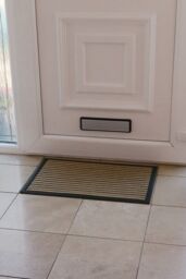 JVL Vienna Rubber Backed Scraper Doormat 40x60cm Lines in Brown - Size: 40 cm x 60 cm - thumbnail 2