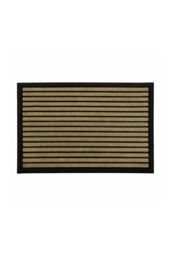 JVL Vienna Rubber Backed Scraper Doormat 40x60cm Lines in Brown - Size: 40 cm x 60 cm - thumbnail 1