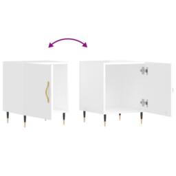 Berkfield Home Bedside Cabinets 2 pcs High Gloss White 40x40x50 cm Engineered Wood - Size: 40 x 40 x 50 cm - thumbnail 8