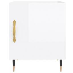 Berkfield Home Bedside Cabinets 2 pcs High Gloss White 40x40x50 cm Engineered Wood - Size: 40 x 40 x 50 cm - thumbnail 5