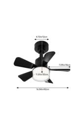 Living and Home Refined LED Ceiling Fan Light in Black - thumbnail 7