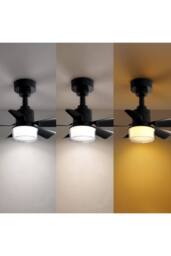 Living and Home Refined LED Ceiling Fan Light in Black - thumbnail 5