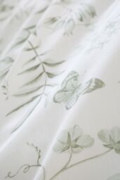 Bianca Thea Floral 200 Thread Count Cotton Reversible Duvet Cover Set in Green - Size: Double - thumbnail 4