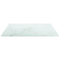 Berkfield Home Table Top White 40x40 cm 6 mm Tempered Glass with Marble Design - thumbnail 3