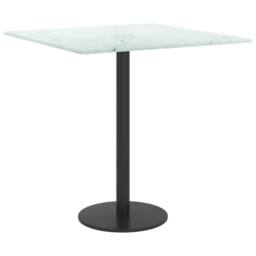 Berkfield Home Table Top White 40x40 cm 6 mm Tempered Glass with Marble Design - thumbnail 4