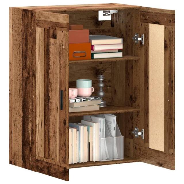 Berkfield Home Wall Mounted Cabinet Old Wood 69.5x34x90 cm Engineered Wood in Brown - image 1