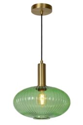 Lucide 'MALOTO' Dimmable Adjustable Indoor Stylish Retro Pendant Light 1xE27 in Green