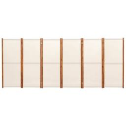 Berkfield Home 6-Panel Room Divider Cream White 420x180 cm in Beige - thumbnail 4