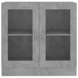 Berkfield Home Vitrine Cabinet Concrete Grey 82.5x30.5x80 cm Engineered Wood - thumbnail 6