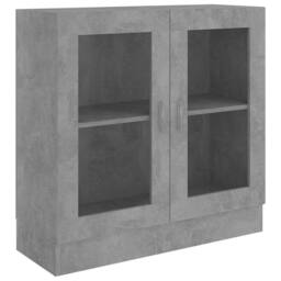 Berkfield Home Vitrine Cabinet Concrete Grey 82.5x30.5x80 cm Engineered Wood - thumbnail 3