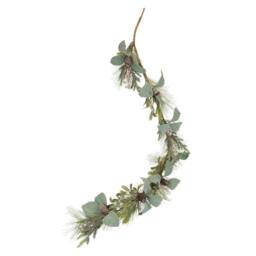 VFM e-Store Christmas Garland Decoration 130cm x 22cm Cream X 1 - Size: 130 cm x 22 cm
