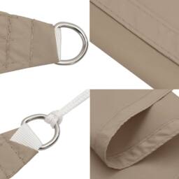 Berkfield Home Sunshade Sail Oxford Fabric Triangular 5x6x6 m Taupe - thumbnail 7