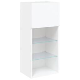 Berkfield Home TV Cabinet with LED Lights White 40.5x30x90 cm - thumbnail 7