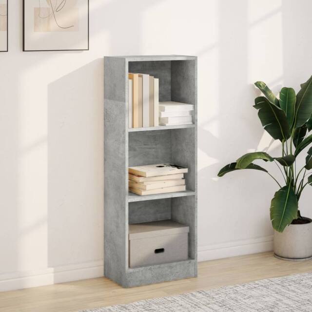 Berkfield Home Decorative Bookcase Concrete Grey 40x24x109 cm Engineered Wood - Size: 40 x 24 x 109 cm - image 1