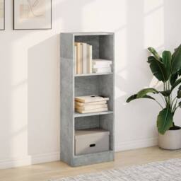 Berkfield Home Decorative Bookcase Concrete Grey 40x24x109 cm Engineered Wood - Size: 40 x 24 x 109 cm - thumbnail 1