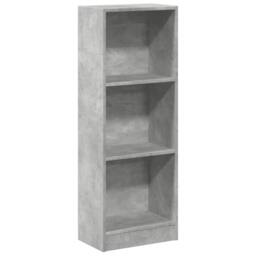 Berkfield Home Decorative Bookcase Concrete Grey 40x24x109 cm Engineered Wood - Size: 40 x 24 x 109 cm - thumbnail 3