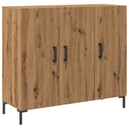 Berkfield Home Sideboard Artisian Oak 90x34x80 cm Engineered Wood in Brown - Size: 90 x 34 x 80 cm - thumbnail 2