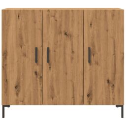 Berkfield Home Sideboard Artisian Oak 90x34x80 cm Engineered Wood in Brown - Size: 90 x 34 x 80 cm - thumbnail 4